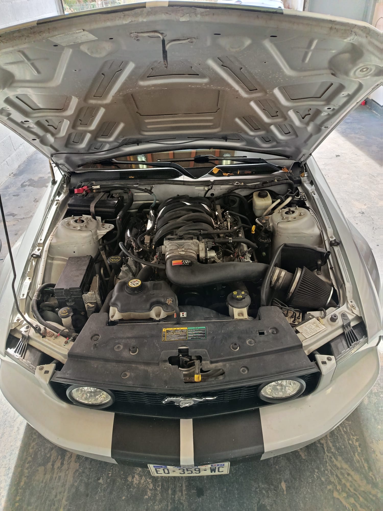 Avant nettoyage compartiment moteur